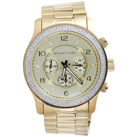 gold michael kors watches for men|men's mk watch with diamonds.